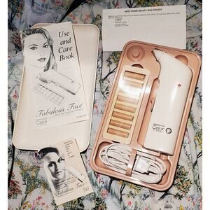 Vintage Calor of France "Fabulous Face" Warm Wax Facial Hair Remover kit.